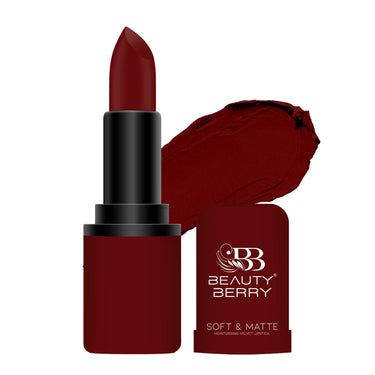 Beauty Berry Soft & Matte Moisturizing Velvet Lipstick For Women - Long-Lasting, Hydrating, High-Pigment Color. (Shade 19)